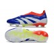 Bota adidas Predator Elite Laceless FG Azul Lúcido Ftwr Blanco Rojo