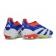 Bota adidas Predator Elite Laceless FG Azul Lúcido Ftwr Blanco Rojo