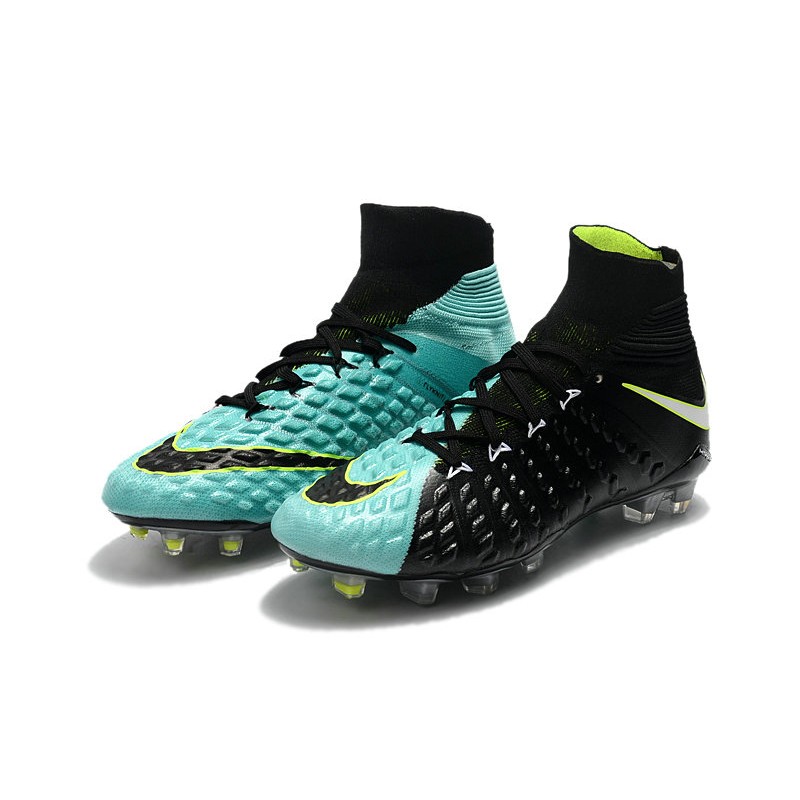 Nike Hypervenom Phantom III DF FG Botas de Fútbol - Azul Negro