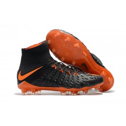 Nike Hypervenom Phantom III DF FG Botas de Fútbol - Negro Naranja