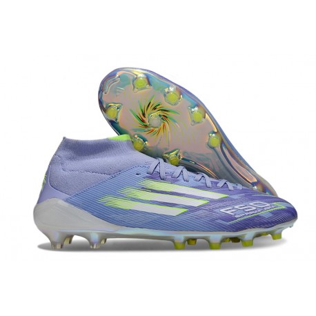 Zapatos adidas F50 Elite Mid FG Violeta Tone Limón Lúcido Morado Rush