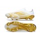 Zapatos Adidas F50+ Sin Cordones FG Blanco Met Dorado