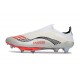 Zapatos Adidas F50+ Sin Cordones FG X MESSI Ftwr Blanco Rojo Lúcido Plateado Met.