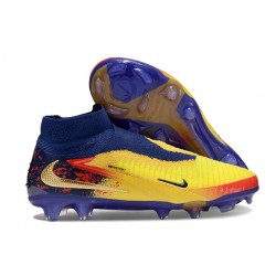 Botas de fútbol altas Nike Phantom 6 Elite FG Amarillo Negro Rojo