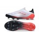 adidas F50 Elite Sin Cordones FG Blanco Negro Rojo