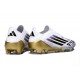 adidas F50 Elite Sin Cordones FG Blanco Negro Met Dorado
