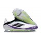 adidas F50 Elite Sin Cordones FG X Messi Ftwr Blanco Negro Morado Unity