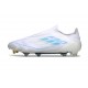 adidas F50 Elite Sin Cordones FG Blanco Perla Met Azul