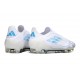 adidas F50 Elite Sin Cordones FG Blanco Perla Met Azul
