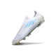 adidas F50 Elite Sin Cordones FG Blanco Perla Met Azul