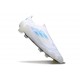 adidas F50 Elite Sin Cordones FG Blanco Perla Met Azul