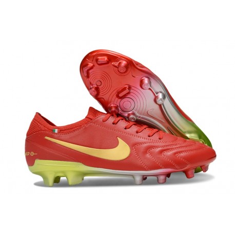 Botas Nike Tiempo Legend X Elite FG Rojo Dorado