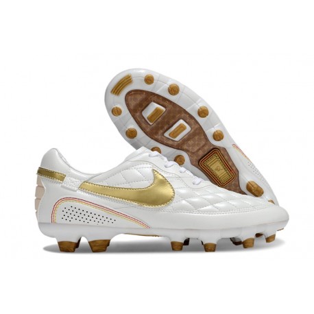 Botas Nike Tiempo Legend X Elite FG Ronaldo Blanco Dorado