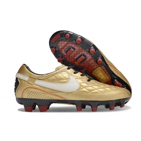 Botas Nike Tiempo Legend X Elite FG Ronaldo Dorada Blanco