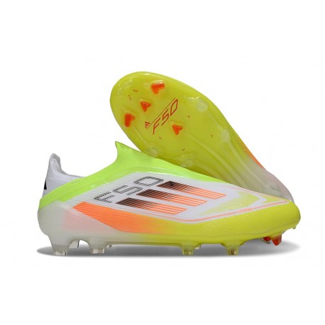 adidas F50 Elite Laceless FG Amarillo Naranja
