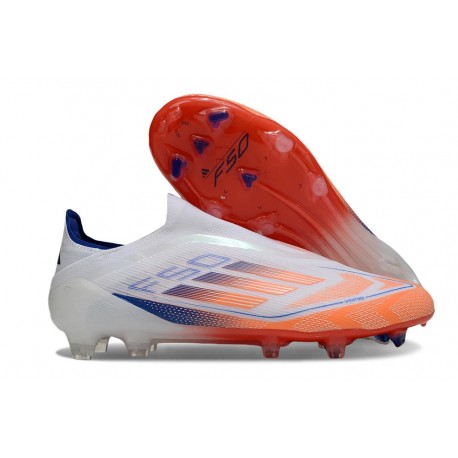 adidas F50 Elite Laceless FG Ftwr Blanco Rojo Azul Lúcido