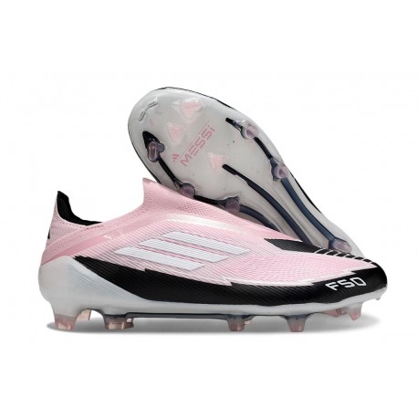 adidas F50 Elite Laceless FG Rosa Blanco Negro