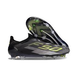 adidas F50 Elite Laceless FG Negro Hierro Met. Limón Lúcido