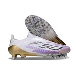 adidas F50 Elite Laceless FG Blanco Negro Violeta