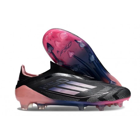 adidas F50 Elite Laceless FG Negro Rosa