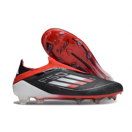 adidas F50 Elite Laceless FG Negro Rojo Blanco