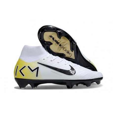 Nike Air Zoom Mercurial Superfly X Elite FG Blanco Negro Amarillo