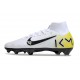 Nike Air Zoom Mercurial Superfly X Elite FG Blanco Negro Amarillo