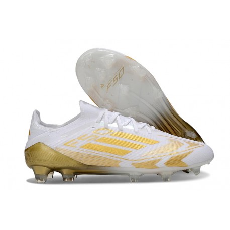 Botas de Futbol adidas F50 Elite FG Blanco Met Dorado
