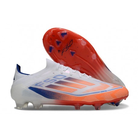 Botas de Futbol adidas F50 Elite FG Ftwr Blanco Rojo Azul Lúcido