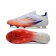 Botas de Futbol adidas F50 Elite FG Ftwr Blanco Rojo Azul Lúcido