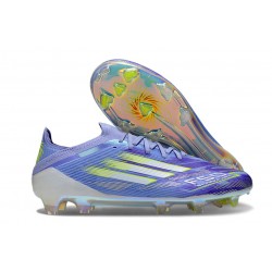 Botas de Futbol adidas F50 Elite FG Violeta Tone Limón Lúcido Morado Rush