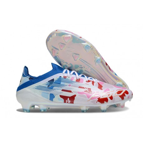Botas de Futbol adidas F50 Elite FG Blanco Rosa Azul