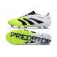 BOTINES adidas Predator Elite FG Ftwr Blanco Negro Limón Lúcido