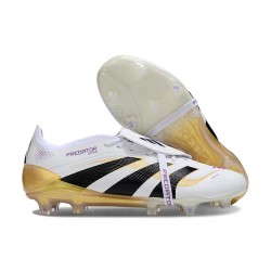 adidas Predator Elite Fold-over Tongue 25 FG Ftwr Blanco Dorado Met