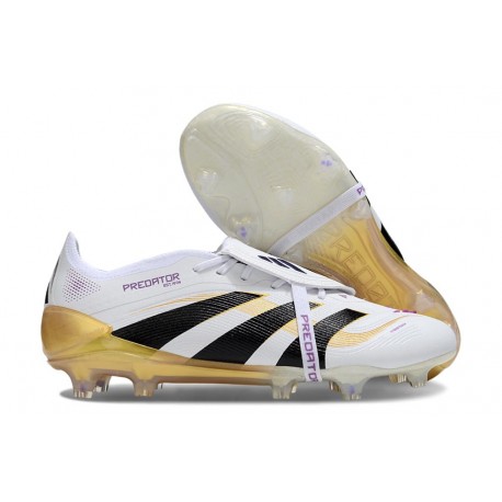 adidas Predator Elite Fold-over Tongue 25 FG Ftwr Blanco Dorado Met