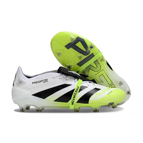 adidas Predator Elite Fold-over Tongue 25 FG Ftwr Blanco Negro Limón Lúcido