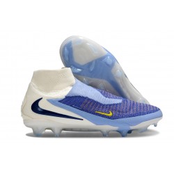 Botas de fútbol altas Nike Phantom 6 Elite FG Racer Azul Blanco Oscuro Obsidiana