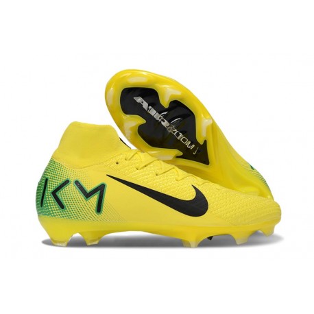 Nike Air Zoom Mercurial Superfly X Elite FG KM Amarillo Verde Negro