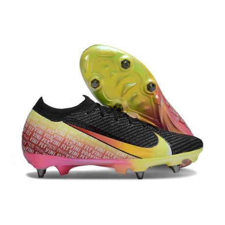 Botas Nike Mercurial Vapor XVI Elite SG-Pro Negro Amarillo Rosso Verde