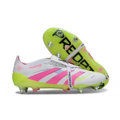 adidas Predator Elite Foldover Tongue Elite SG Blanco Rosa Amarillo