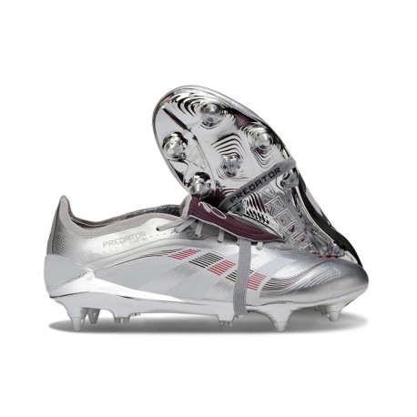 adidas Predator Elite Foldover Tongue Elite SG Plateada Rojo