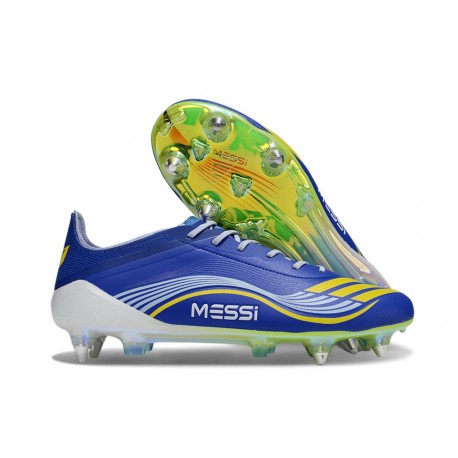Botines de Futbol Adidas F50 Elite SG Pro Azul Amarillo