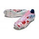Botas Adidas F50 Elite Laceless SG Pro Blanco Rojo Azul