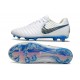 Botas Nike Tiempo Legend X Elite FG Blanco Azul Gris