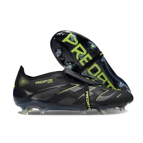adidas Predator Elite Fold-over Tongue 25 FG Negro Carbón Limón Lúcido