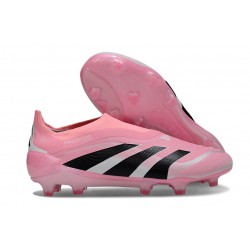 Bota adidas Predator Elite Laceless FG Rosa Negro