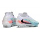 Botas de fútbol altas Nike Phantom 6 Elite FG Azul Blanco Negro