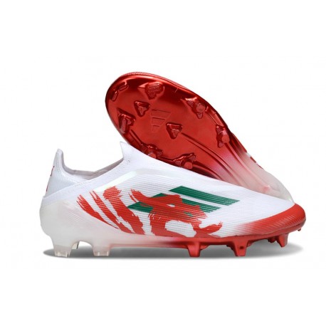 adidas F50 Elite Laceless FG Blanco Rojo Verde