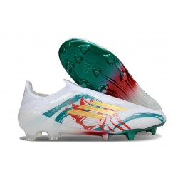 Botas de fútbol adidas F50 Elite FG LL Bianco Verde Dorado