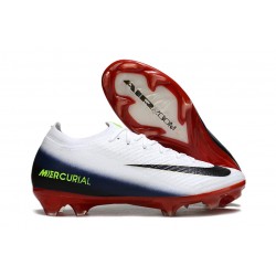 Taco Nike Air Zoom Mercurial Vapor 16 Elite FG Blanco Negro Rojo